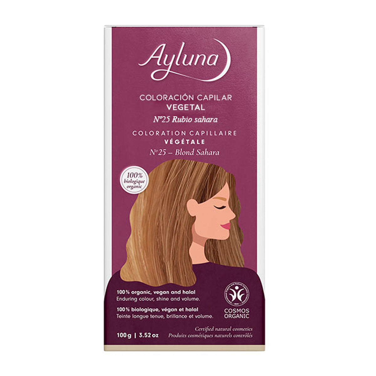 Corante Vegetal 25 Sahara Blonde Ayluna, AYLUNA, 100 g