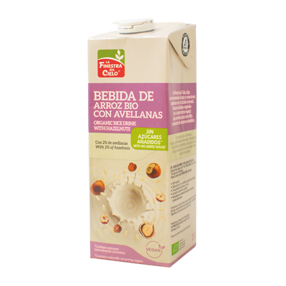 Bebida Biológica de Arroz com Avelã La Finestra Sul Cielo 1 L