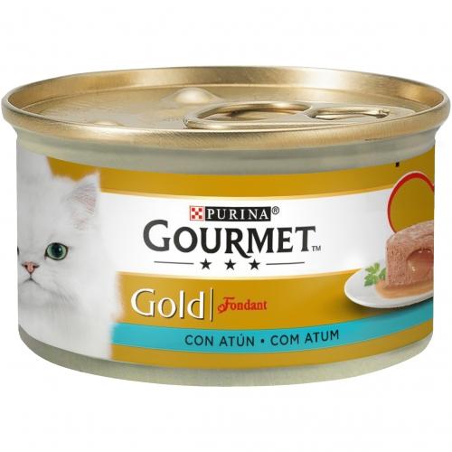 Embalagem de 24 x GOURMET GOLD Double Pleasure Ocean Fish &amp; Spinach Húmida 85 g