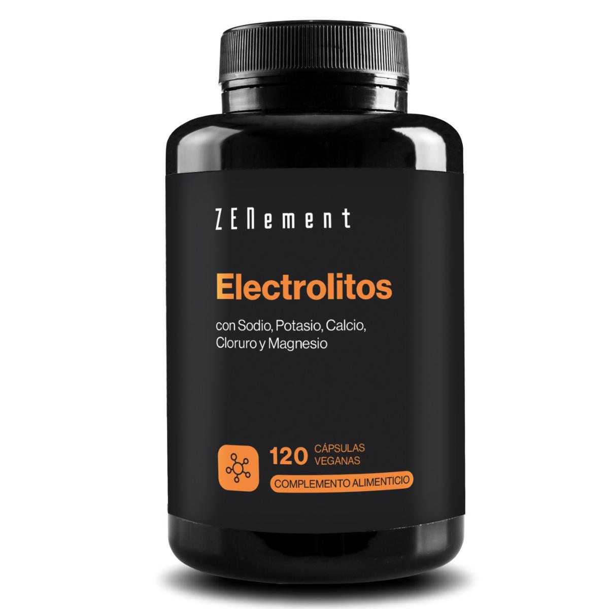 Electrólitos, com Sódio, Potássio, Cálcio, Cloreto e Magnésio Zenement 120 Cápsulas