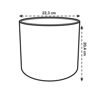 Vaso redondo Ocean Elho reciclado verde Pacífico 16 cm