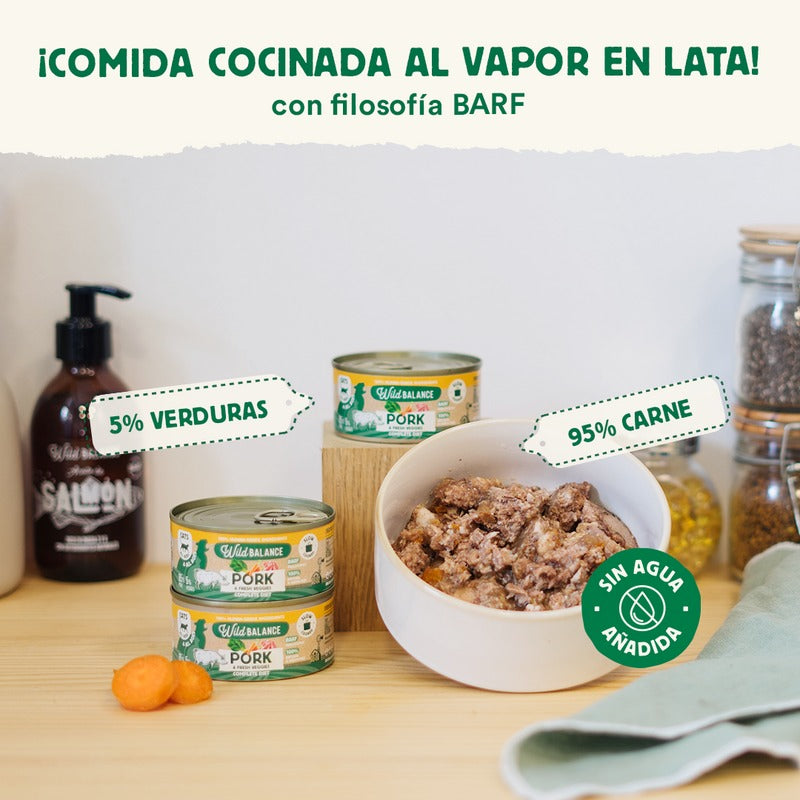 Wild Balance Pork and Vegetable BARF Lata para Gatos 120g