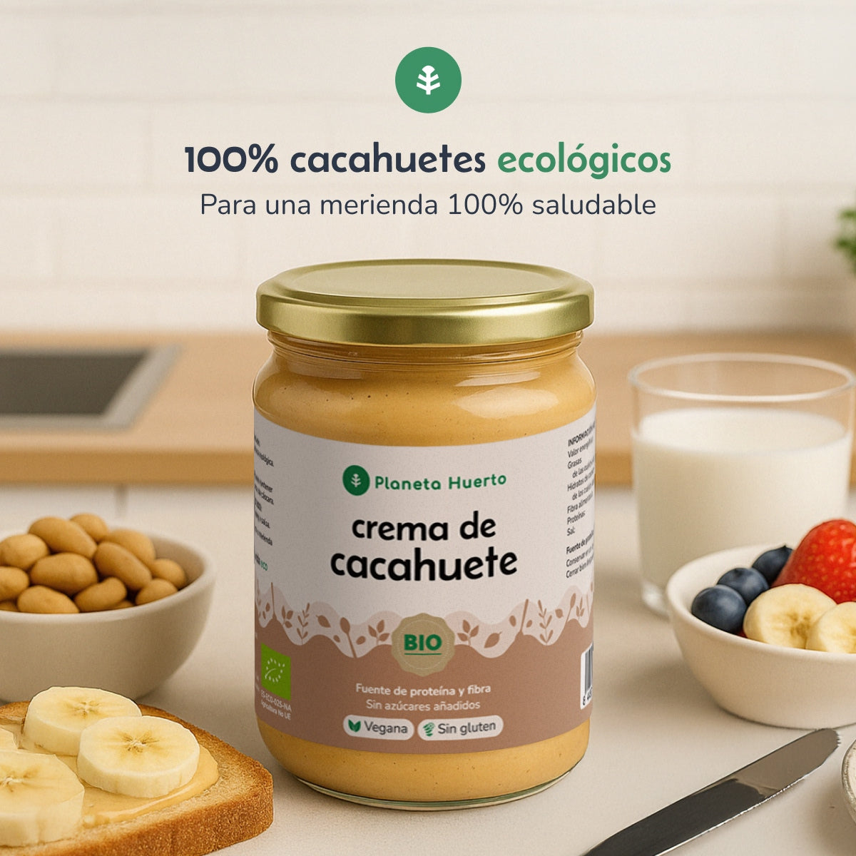 Manteiga de Amendoim Biológica Planeta Huerto 700g