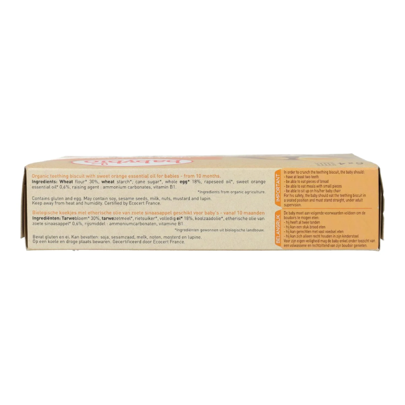 PROMOÇÃO Embalagem com 2 unidades de Bolachas para Dentição Babybio 120g 
