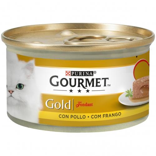 Embalagem de 24 x Ração Húmida para Frango Fondant GOURMET GOLD 85 g