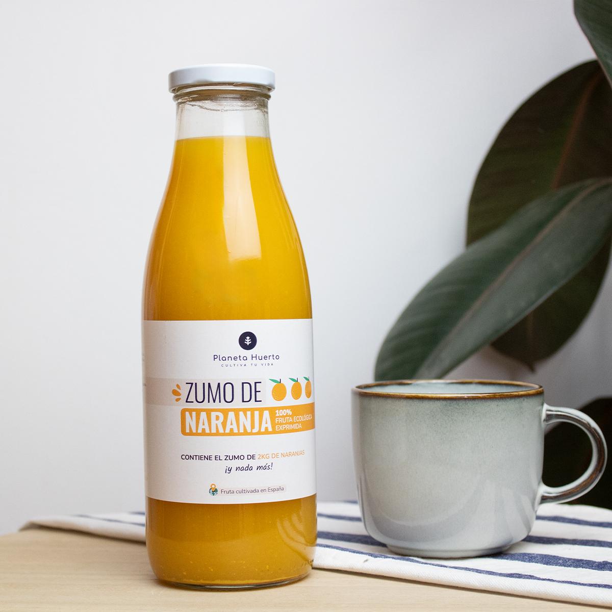 Pack 6x Zumo de Naranja 100% fruta exprimida Eco Planeta Huerto 750ml