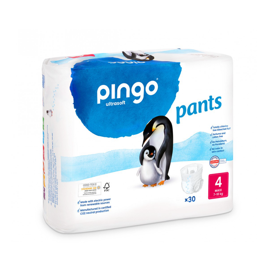 Fraldas-calças tamanho 4 (7 - 18 kg) Pingo 30 unidades