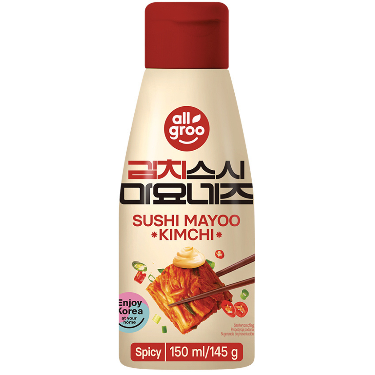 Molho de maionese coreano para sushi Kimchi Allgroo 150 ml