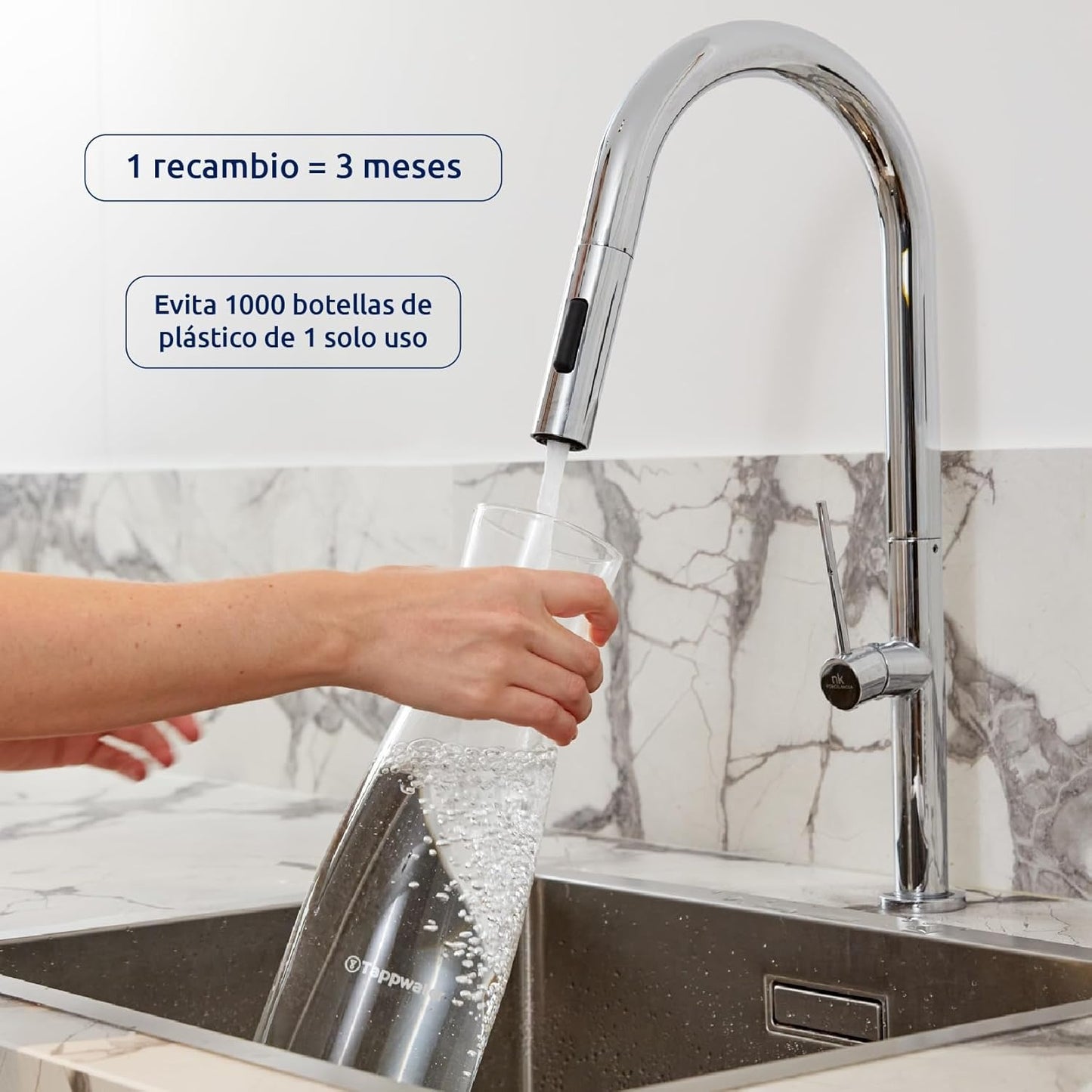 Pack de 2 peças de substituição para o filtro de água da torneira PitcherPro SMR