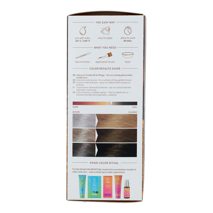 Pack de 2 tinturas de cabelo Khadi castanho dourado natural 100 g