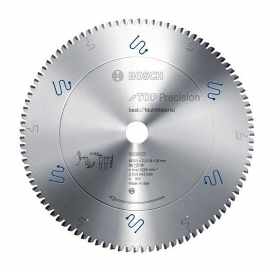 Disco multimaterial Bosch para serra circular 305 x 30 mm 96 dentes