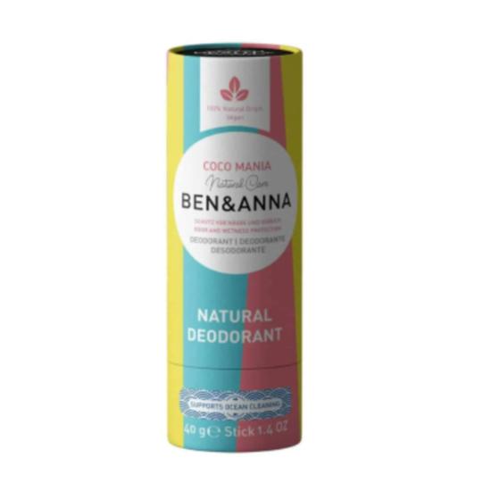 Desodorizante (resíduo zero) Ben&amp;Anna Coco Mania 40g