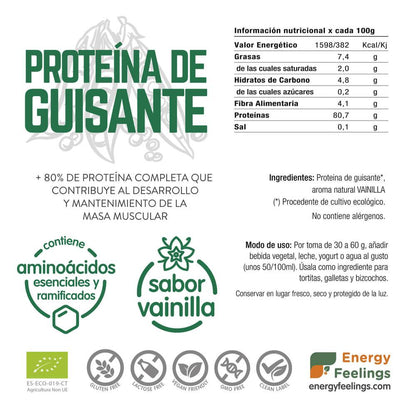 Proteína de Ervilha Baunilha Energy Feelings 1 kg