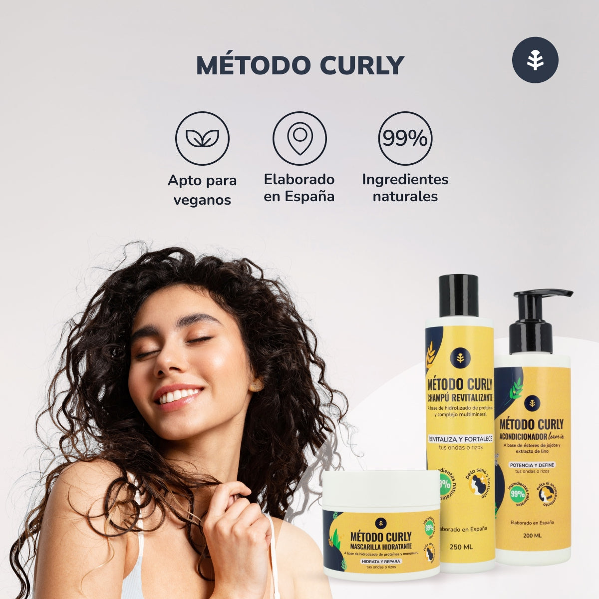 Champô de Proteína Hidrolisada Planeta Huerto Curly Method 250 ml