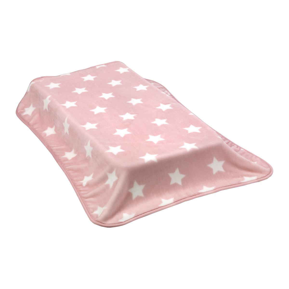 Manta para mini berço 80x110 cm. Cambrass em várias cores Rosa Estrela