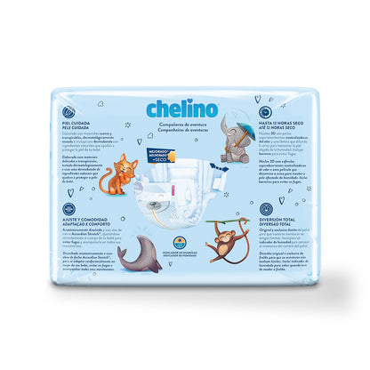 FRALDA CHELINO T2 Recém-Nascido (3-6Kg) 28 unidades