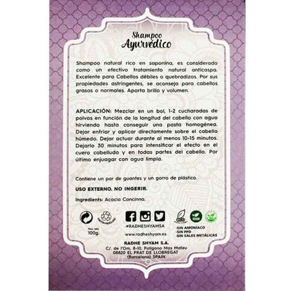 Shikakai Radhe Shyam Champô Ayurvédico 100 g
