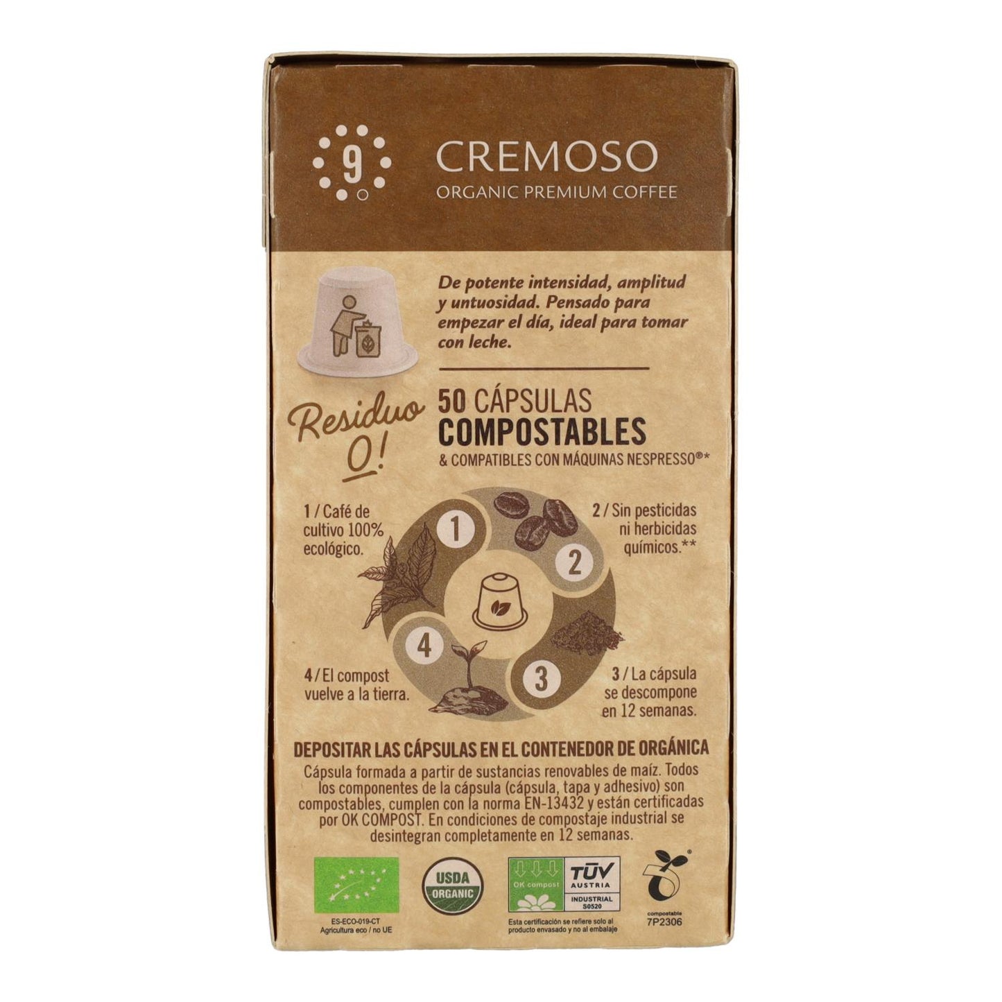 Cápsulas Compostáveis ​​​​Cremosas Nespresso 50 cápsulas