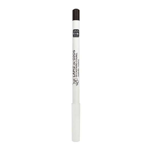 Lápis para Olhos 02 Castanha Courel Naturabio Com Óleo de Jojoba Biológico, NaturaBio Cosméticos, 4 g