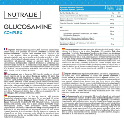 Nutralie Complexo de Glucosamina + MSN + Condroitina Articulações 120 comprimidos