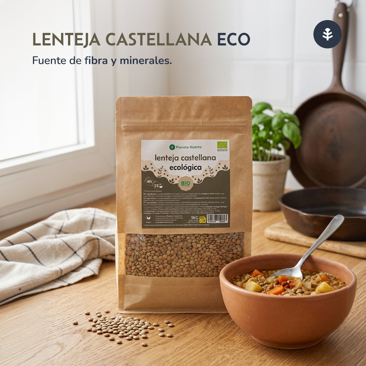 Lentilhas Castelhanas ECO Planeta Huerto 1 kg