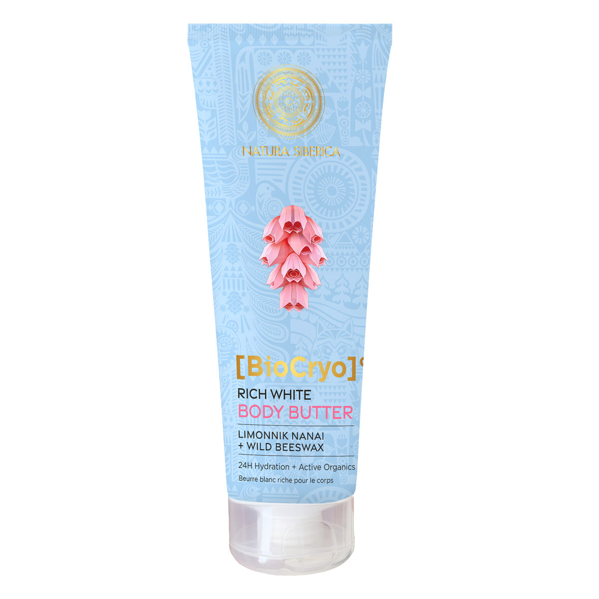 Óleo corporal anticelulítico branco espesso da Sibéria Natura Sibérica 200 ml