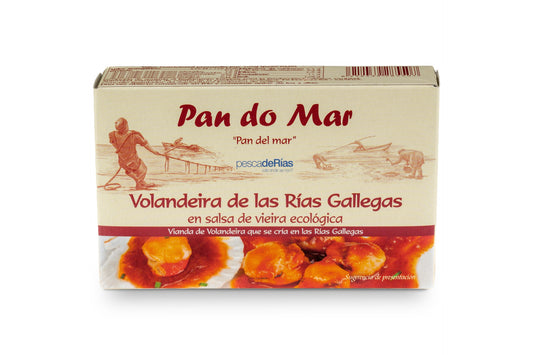 Volandeira en salsa de vieira ecológica en Lata Pan do Mar 115g