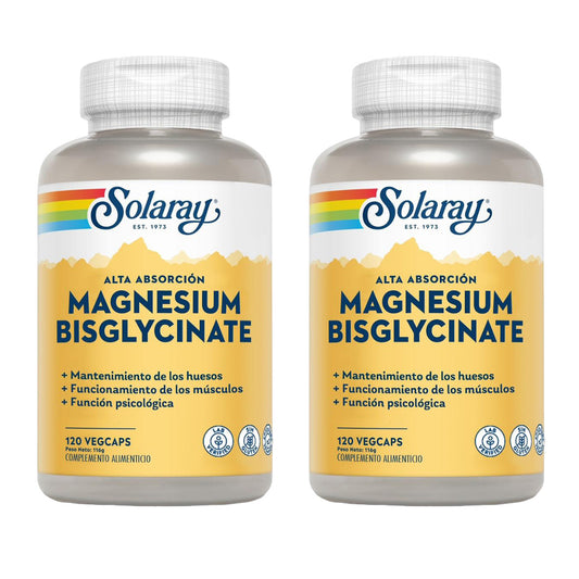 Embalagem 2x Bisglicinato de Magnésio 120 cápsulas vegetais
