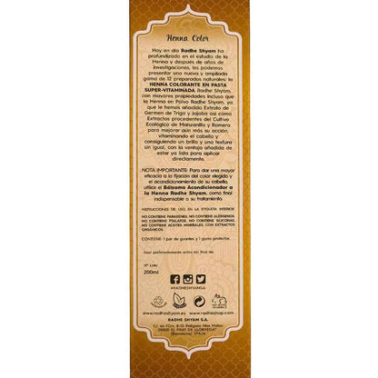 Radhe Pasta de Henna Loira Cinza 200 Ml Radhe