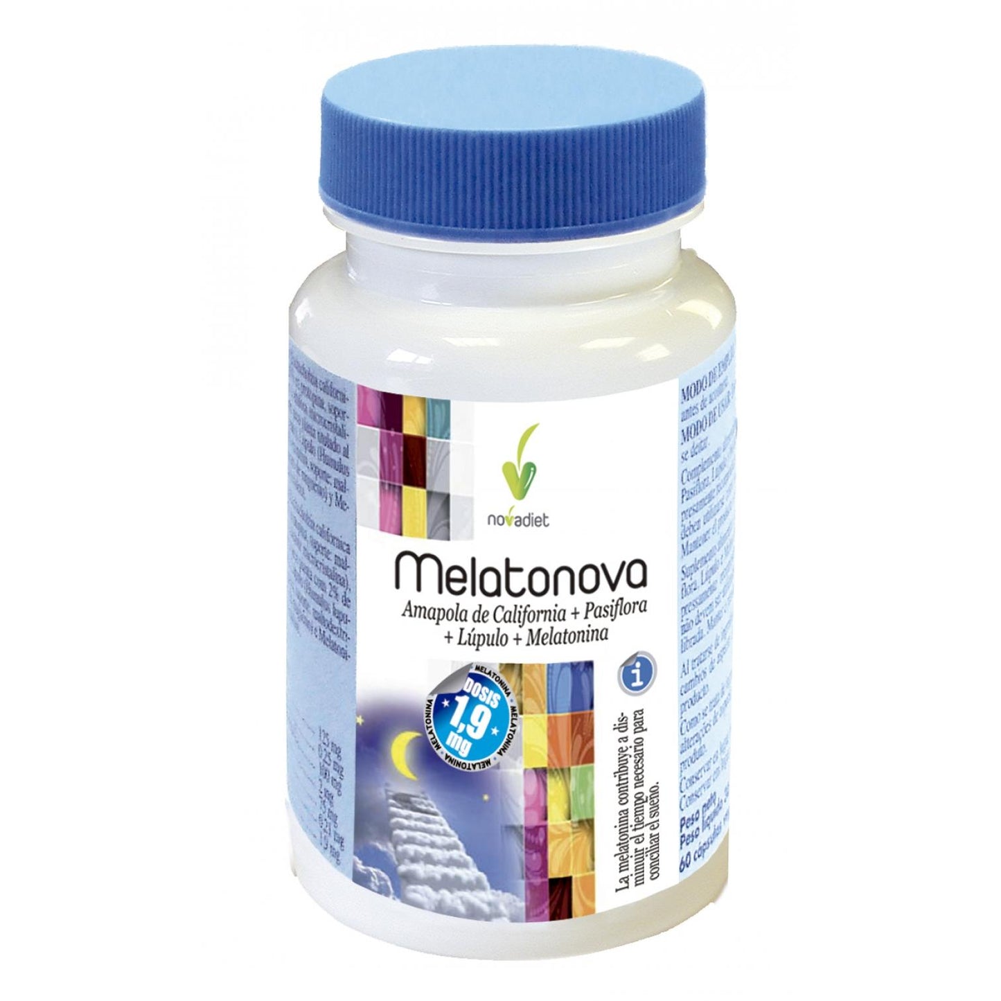 Melatonova melatonina 1,9 mg Novadiet, 60 cápsulas vegetais