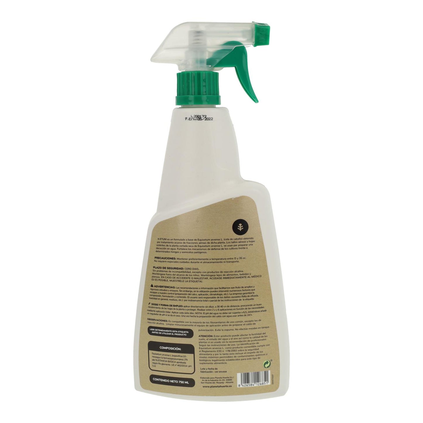 Fungicida pronto a usar Cavalinha Planeta Huerto 750 ml