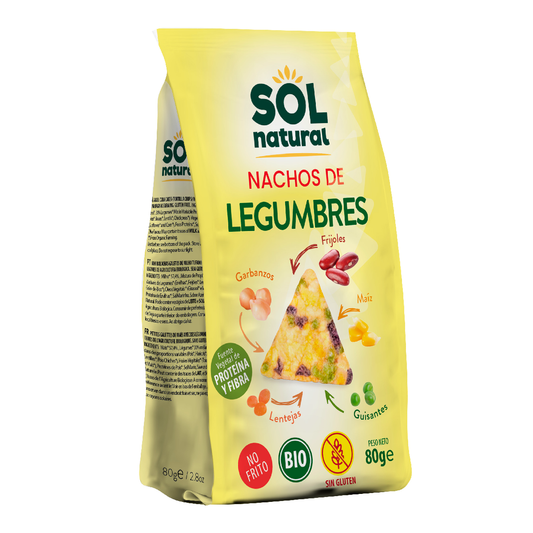 Nachos de Legumes Biológicos Sem Glúten Sol Natural 80g