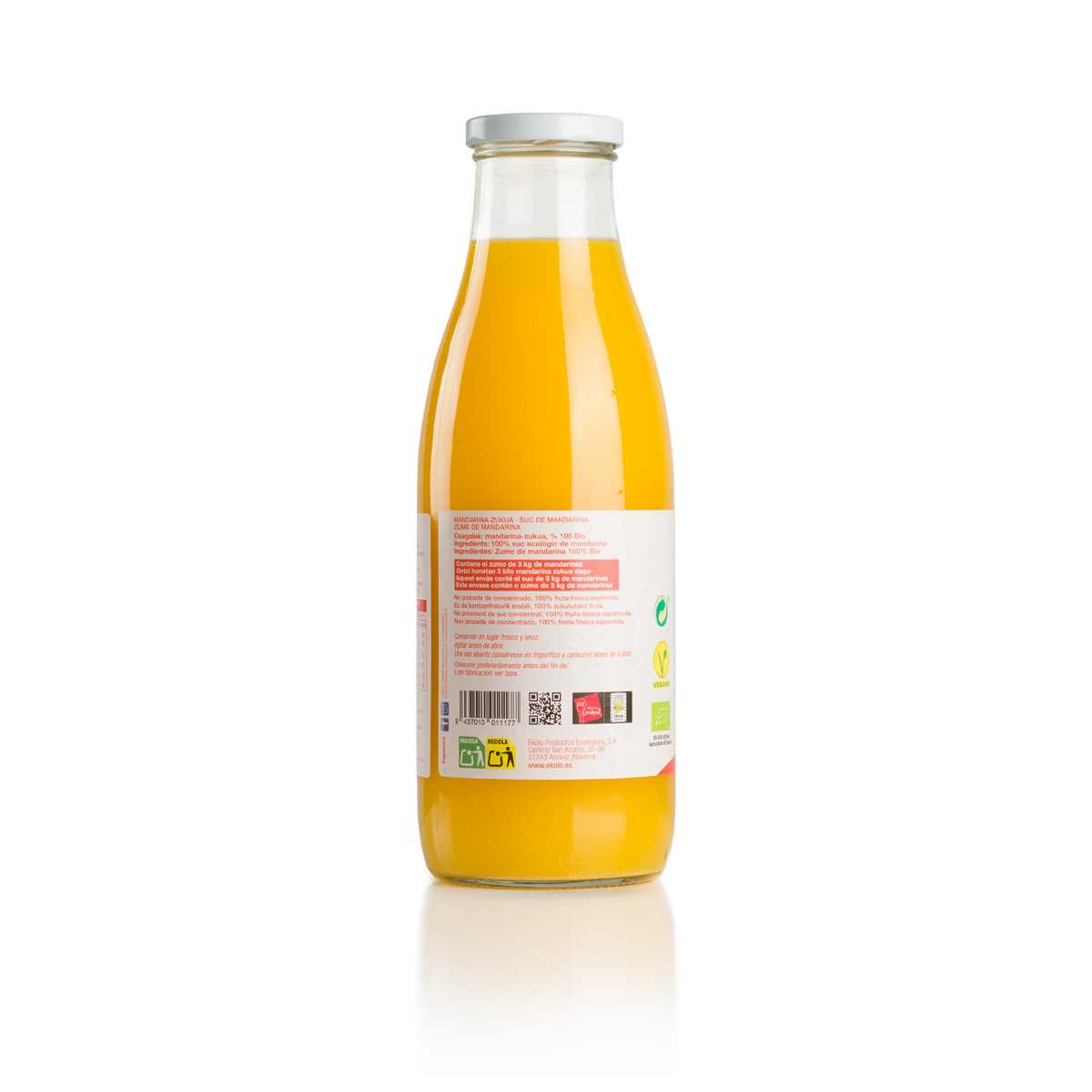 Ékolo 100% sumo de tangerina biológico espremido na hora 750 ml