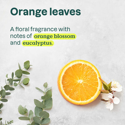 Gel de banho energizante Super Leaves - Folhas de laranja, Attitude, 473 ml