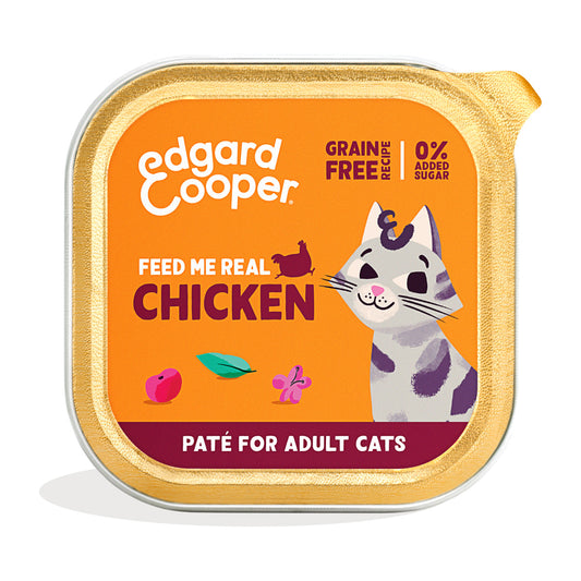 Ração húmida para gatos, patê, Edgard &amp; Cooper, frango do campo, 85 g