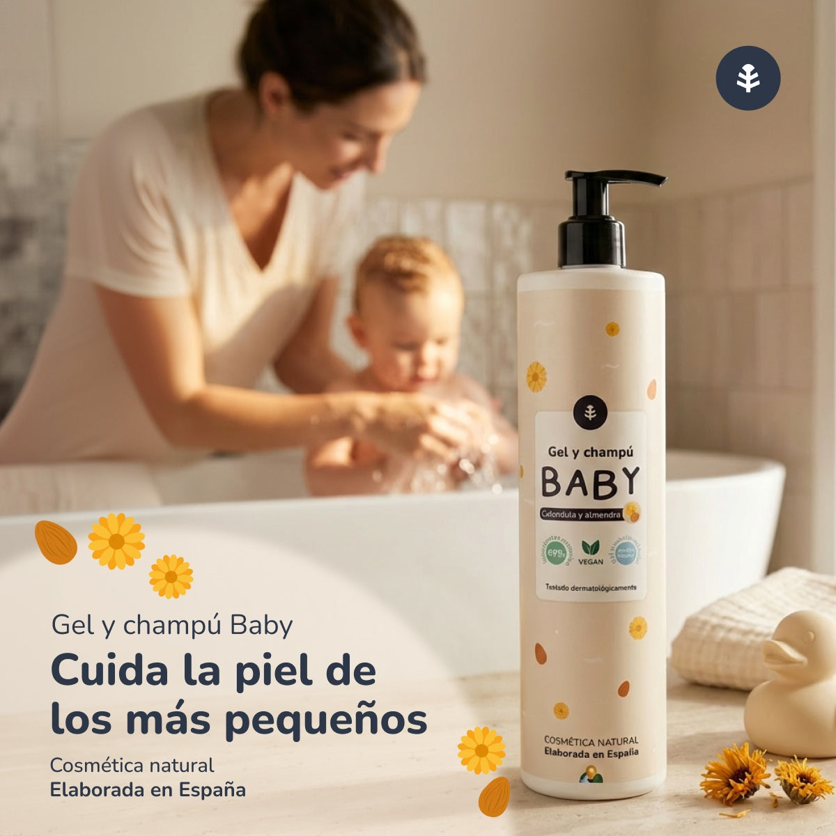 Planeta Huerto Gel e Champô Infantil Calêndula e Amêndoa 500 ml