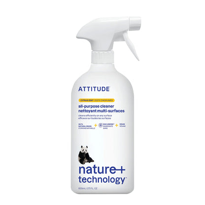 Spray de limpeza multiusos Attitude Citrus, 800 ml