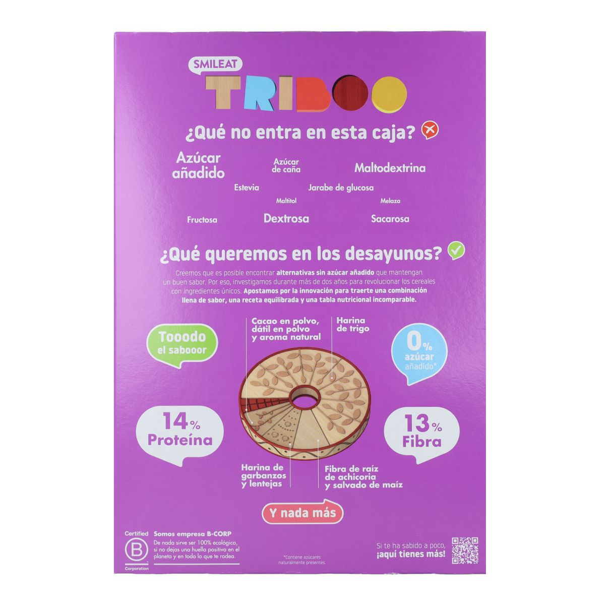 Cereal Matinal de Chocolate Biológico 300g, Triboo