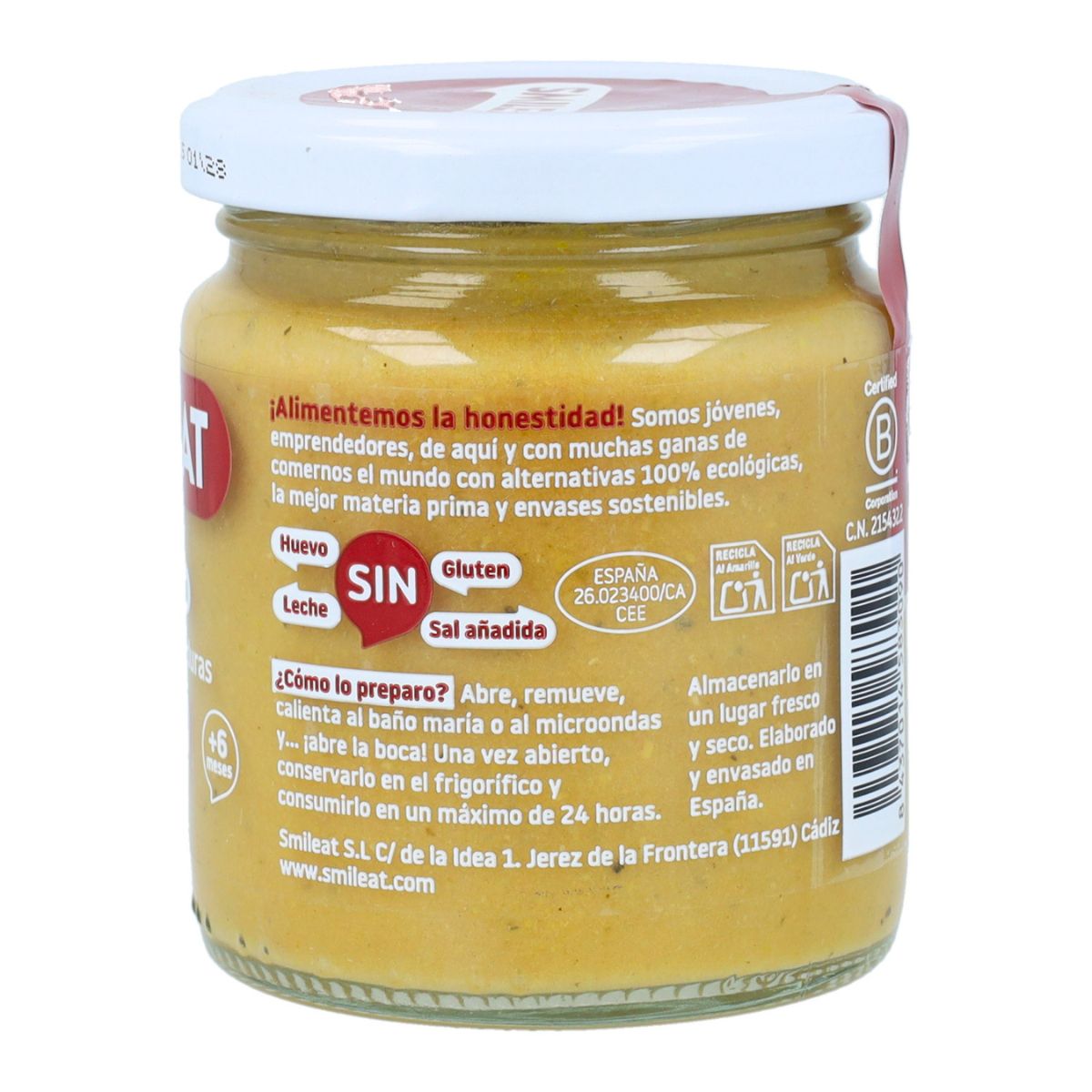Smileat Carne e Vegetais Biológicos Pote +6 Meses 230g