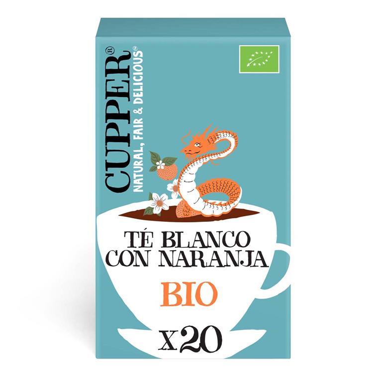 Chá Branco Biológico Cupper com Laranja 20 saquetas 