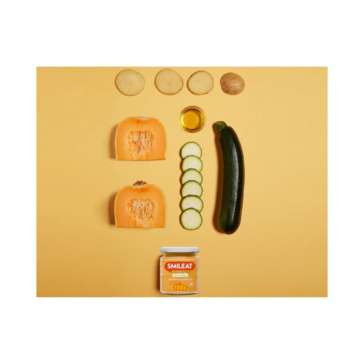 Smileat Abóbora e Courgette Biológicas Pote +6 Meses 230g