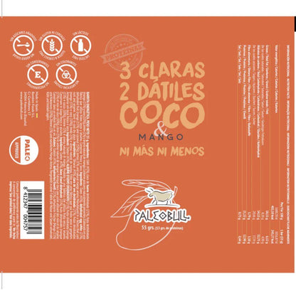 Paleobull Barra Energética de Manga, Tâmaras e Coco 55g