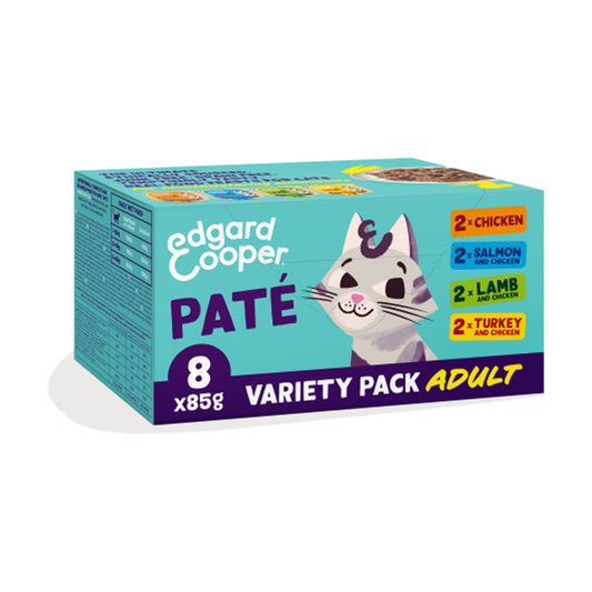 Multipack 8 x 85 g Edgard &amp; Cooper Comida Húmida Patê Tub