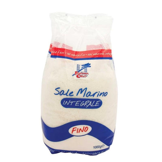 Sal marinho fino integral La Finestra Sul Cielo 1kg