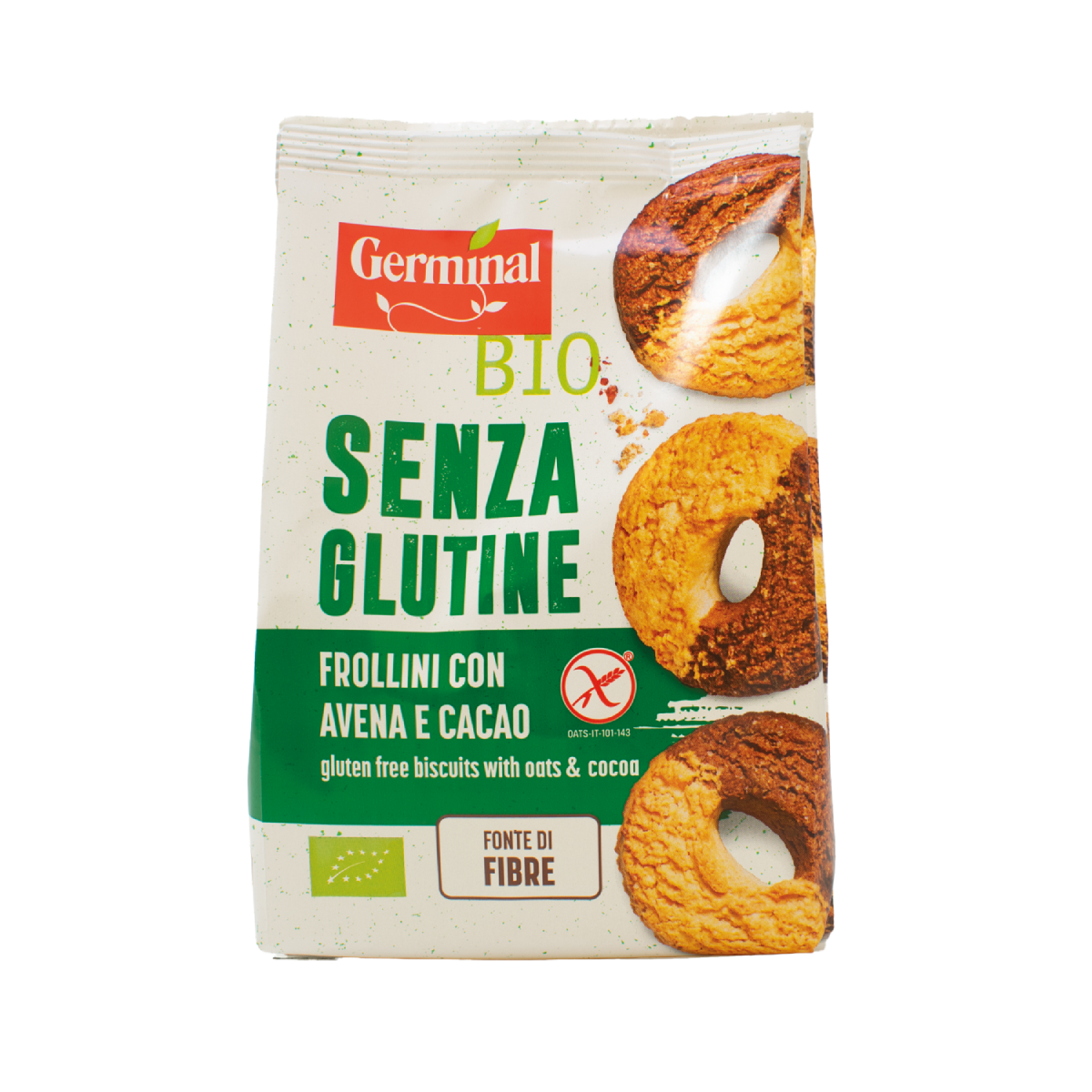 Bolachas de Aveia sem Glúten com Cacau Germinal Biológico 250g