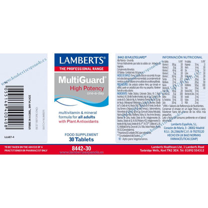 MultiGuard. Vitaminas e Minerais + Mistura ORAC, Lamberts 90 comprimidos