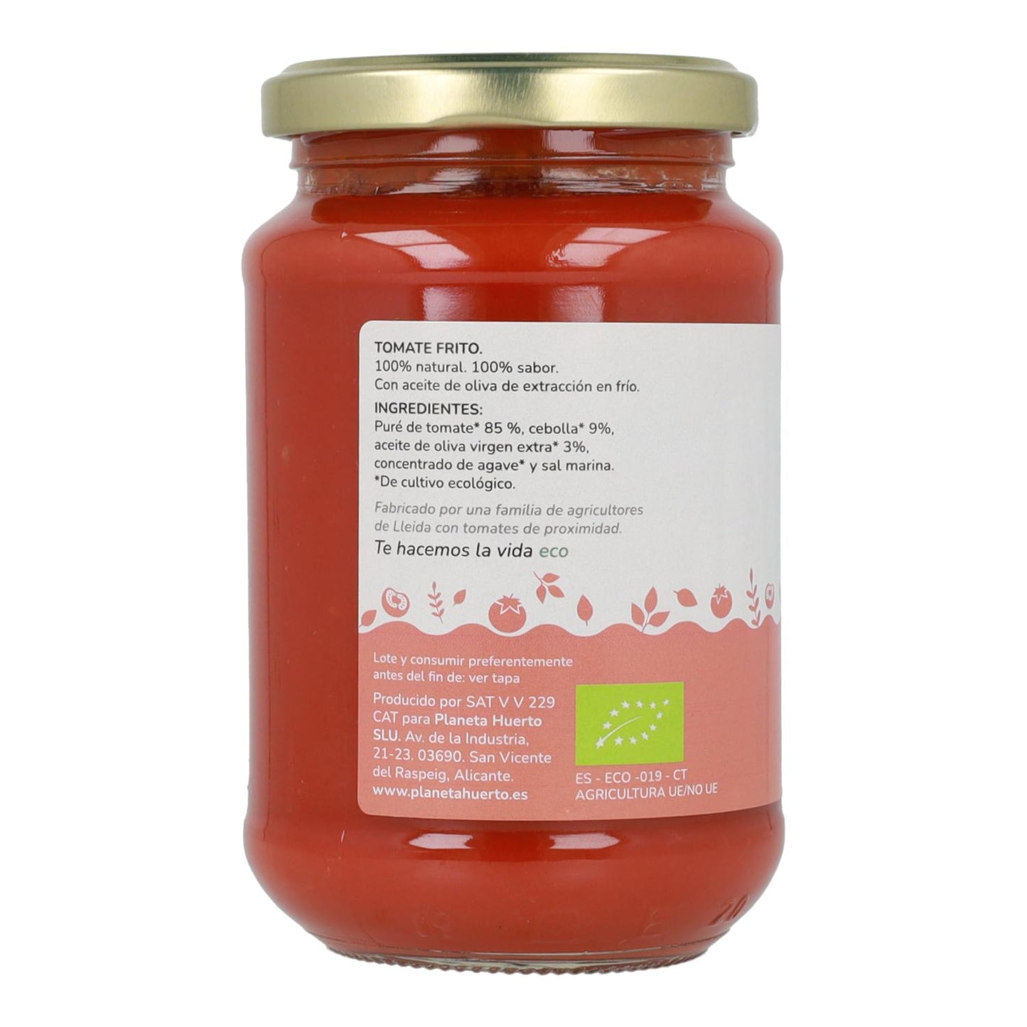 Tomate Frito Biológico Planeta Huerto 350 g