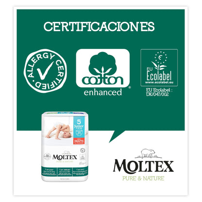 Calças Moltex Pure &amp; Nature T5 (9-14 kg), 20 unidades