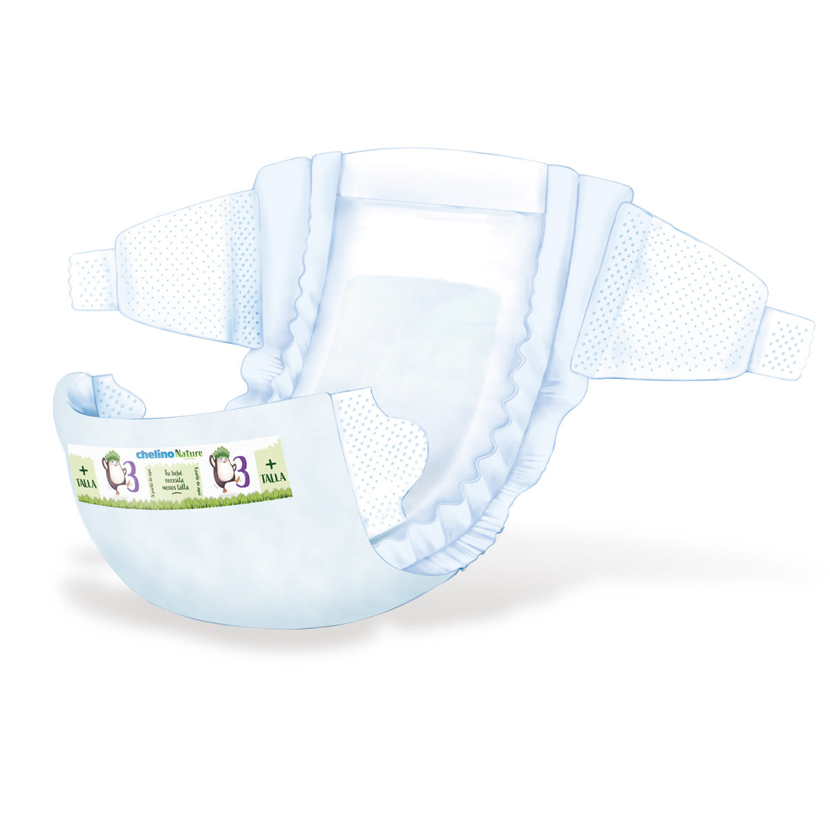 Pack poupança Fraldas T3 4-10 kg Chelino Nature 144 unid.