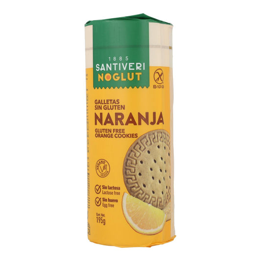 Bolachas Sabor Laranja Sem Glúten Santiveri Noglut 195 g
